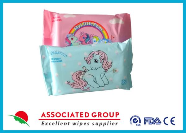 Mini Size Baby Wet Wipes For Hand / Mouth Cleaning 10PCS Flowpack