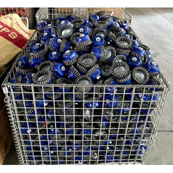 75MM OD Twist Knotted Wire Cup Brush Carbon Steel Wire Material With M10*1.5 Nut