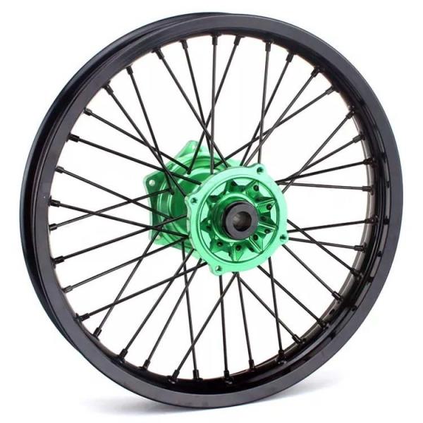 Front 21*1.6 MX Dirt Bike Wheel Hub Rim Set for Kawasaki KX250F KX450F Black