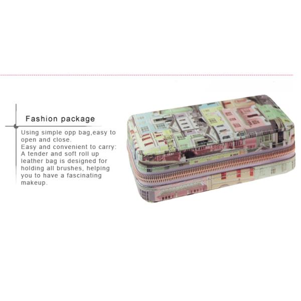 Custom Purple Plastic Handle Mini Makeup Brush Sets With Nylon Hair