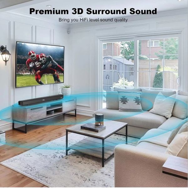 2.1 Built In Subwoofer High Stereo Theater Loudspeaker Karaoke Home Audio Soundbar With Wireless Microphone