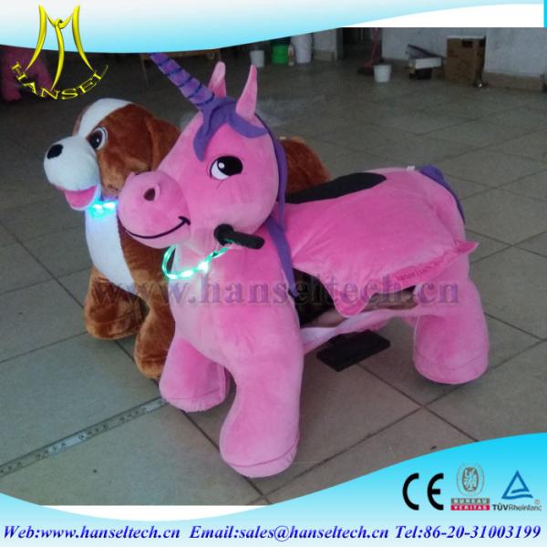 Hansel the latest designed battery  coin operated  musement park game equipment park attraction happy rides on animal