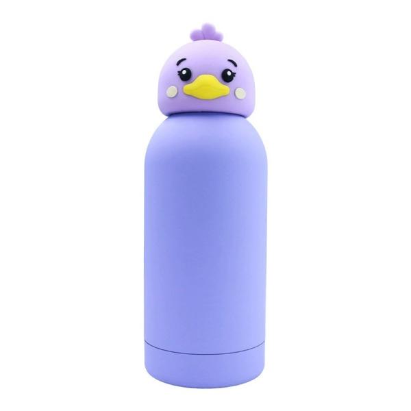 Custom Silicone Lid Stainless Steel Water Bottle for Kids