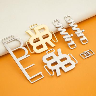 Design Metal Logo Plate Swimsuit Custom Bikini Metal Logo Tag for Swimwear