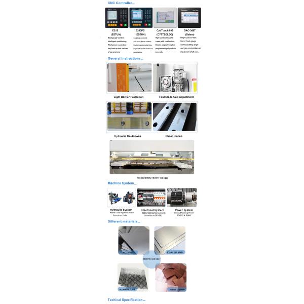 High Precision Iron Metal Shearing Machine Hydraulic Cutting Machine For Stainless Steel Sheet
