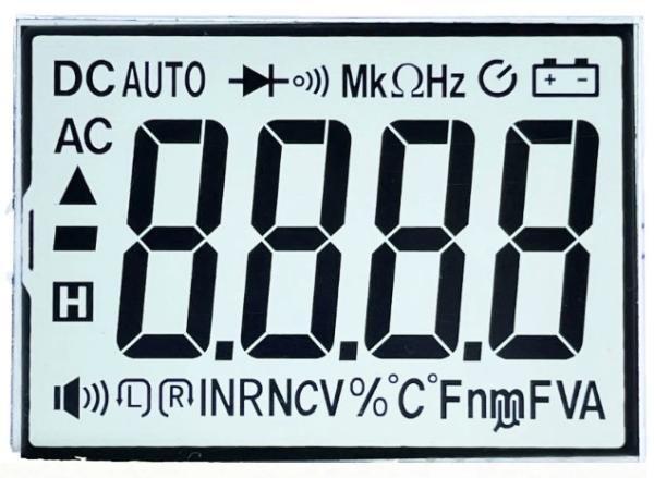 Bias 1/3 Black And White LCD Display LCD Meter Display VDD 3V