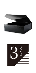 Matte Black Glossy black Magnetic Lid Gifts, Crafting, Cupcake, Candy, Bridesmaid Proposal Boxes Easy Assemble Boxes