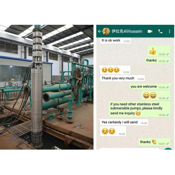 12 Inch 300m3/H Seawater Submersible Pump 140kw Power High Performance