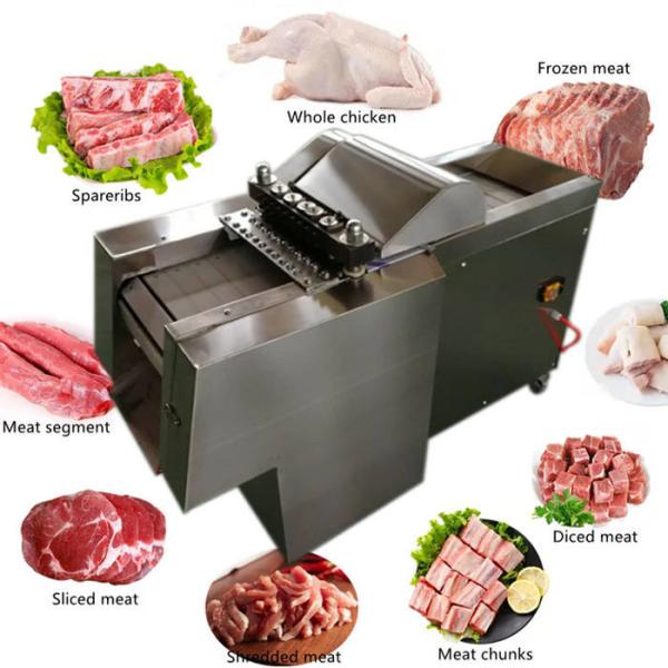 Pork Dicer Frozen Meat Chicken Butchering Equipment Automatic Meat Cutting Machine 220V