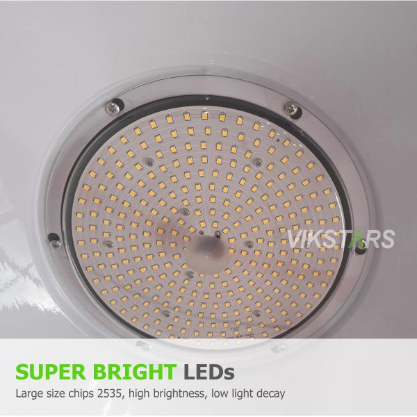 100W 150W 200W 250W Aluminio Fin LED luces de alta bahía para iluminación comercial con reflector