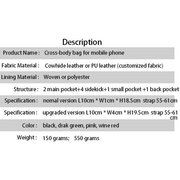 2019 cross-body shoulder multifunctiona purse small mobile phone bags