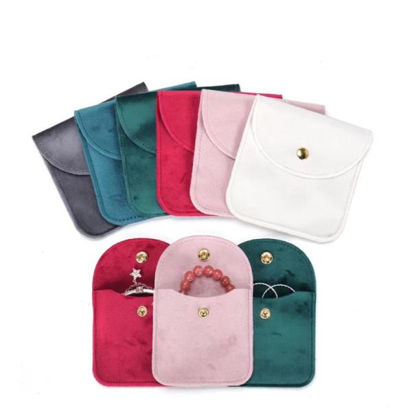 Luxury jewelry velvet Bag with custom logo suede gift wrap small drawstring bag