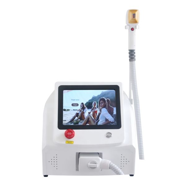 Professional 1000W diode laser machine with 4 spot sizes and facial tip, ideal