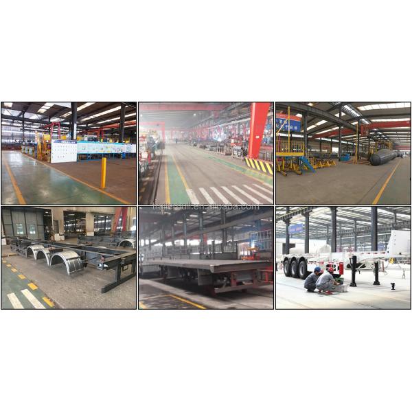 Heavy Cargo Transportation 40ft 45T Payload Flatbed Semi-Trailer with 3 Axels Versatile