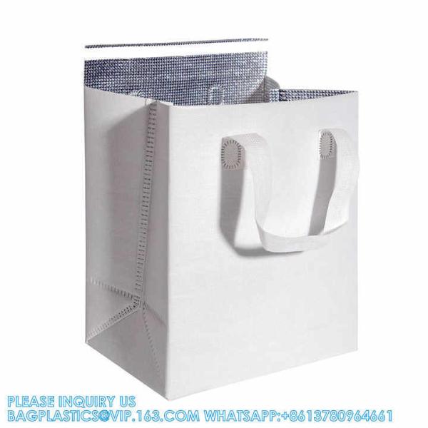 Self Adhesive Seal Aluminum Foil Thermal Bag Hot Food Delivery Cooler Bag Heat Insulated Box Liner