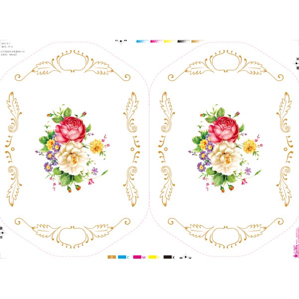 Printed Decal Paper With Customizable Pattern For Melamine Tableware With Size 59*44CM