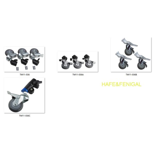 Magic Leg Caster Wheels PU-Steel Locking Casters For Heavy Film or TV Rigging