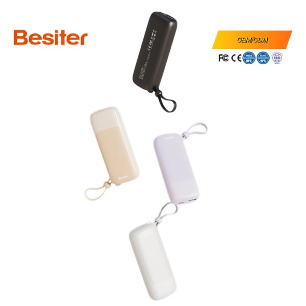 Mini Fast Charging Battery Bank with Cables 10000MAh 30W