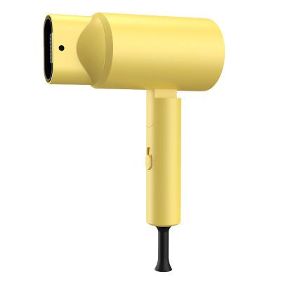 800W Travel Size Hair Dryer With Strong Wind  And High Speed Motor Yellow