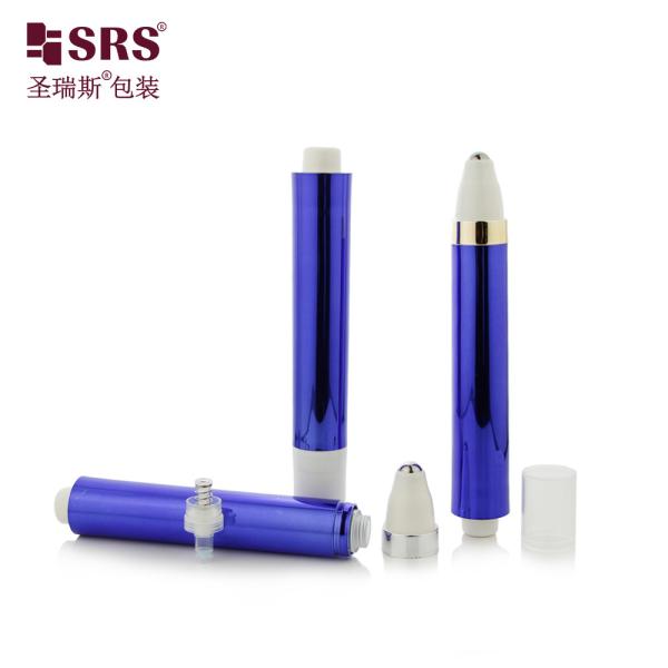 AY 10ML 15ML Recycled Plastic Pump Dispensing Design Roller Ball Equipped Bottle for Dark Circle Reducing Eye Cream