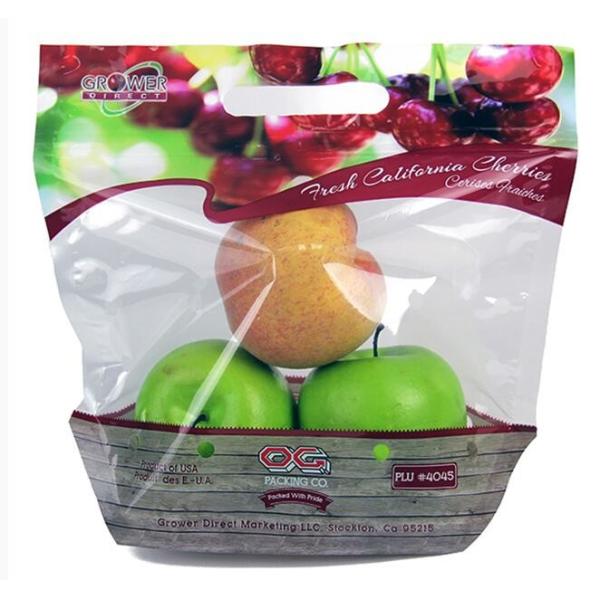 fruit slider package Bag, Fruit Laminated Bunch Bag Slider Zipper Bags Apple / Grape Laminated Bunch Bag