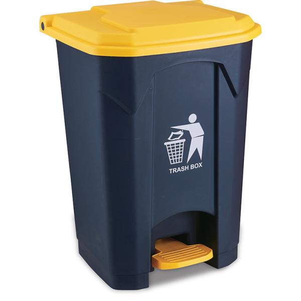 100L Outdoor Large Commercial Plastic Trash Can Household Trash Can with Lid Office Foot-operated Trash Can