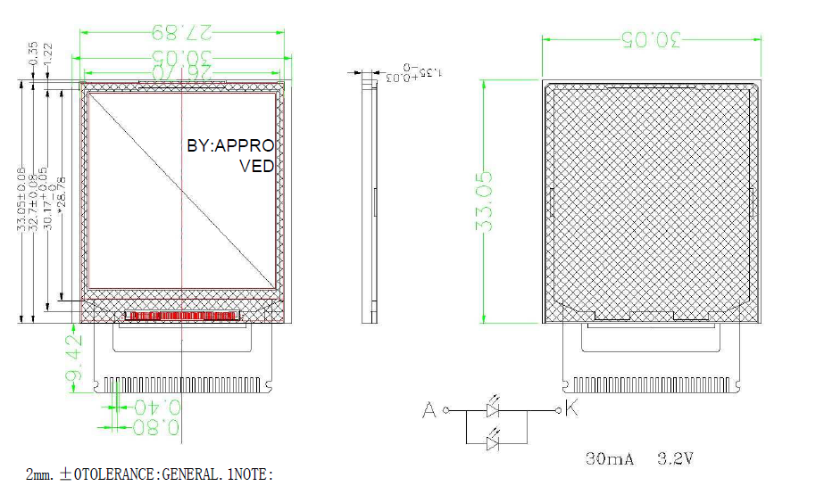 Новый модуля TFT Lcd модуля 128 x 128 дисплеев дюймов TFT Lcd дисплея 1,44 Lcd дизайна