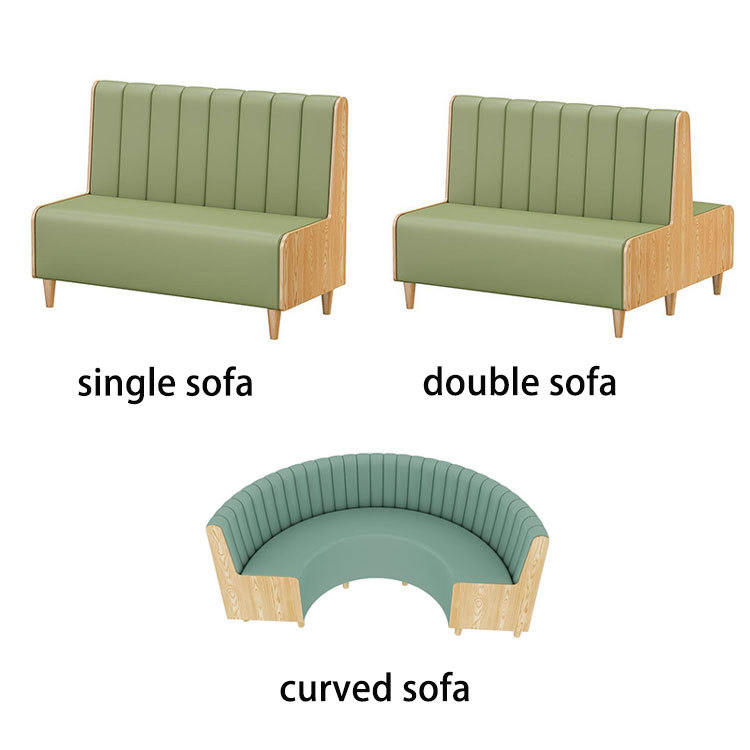 Customizable Leather Upholstered Double Booth Seating Commercial Grade Banquette Bench for Restaurants