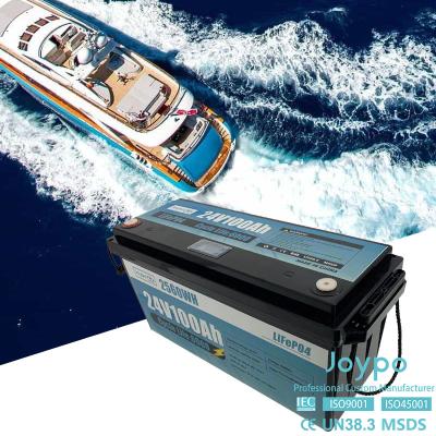 Deep Cycle LiFePO4 Marine Lithium Battery 24V 50Ah 100Ah 200Ah 300Ah 400Ah