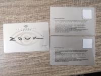 Cartão escovado metal de Chip Nfc N-tage 213 do contato de Rfid para a porta