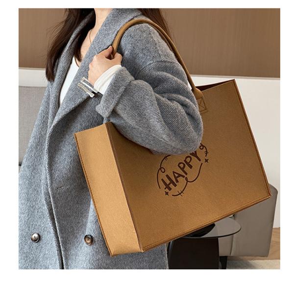 New Style Fashion Canvas Tote Bag With Long Rope Handle Colorful Laminated Cotton Magnetic Buckle Patterned Letters Tote Bag Letter Pattern Direct From Manufacturer Wholesale