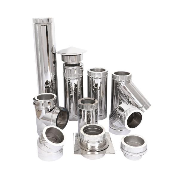Reliable Spigot Insulated Chimneys , Double Wall Insulated Flue Pipe CE Certificate