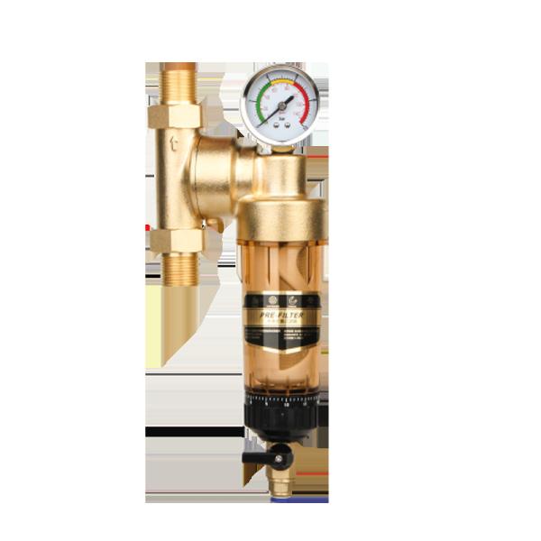 Whole House Water Purification System Brass Sediment Pre Filter With Self Cleaning