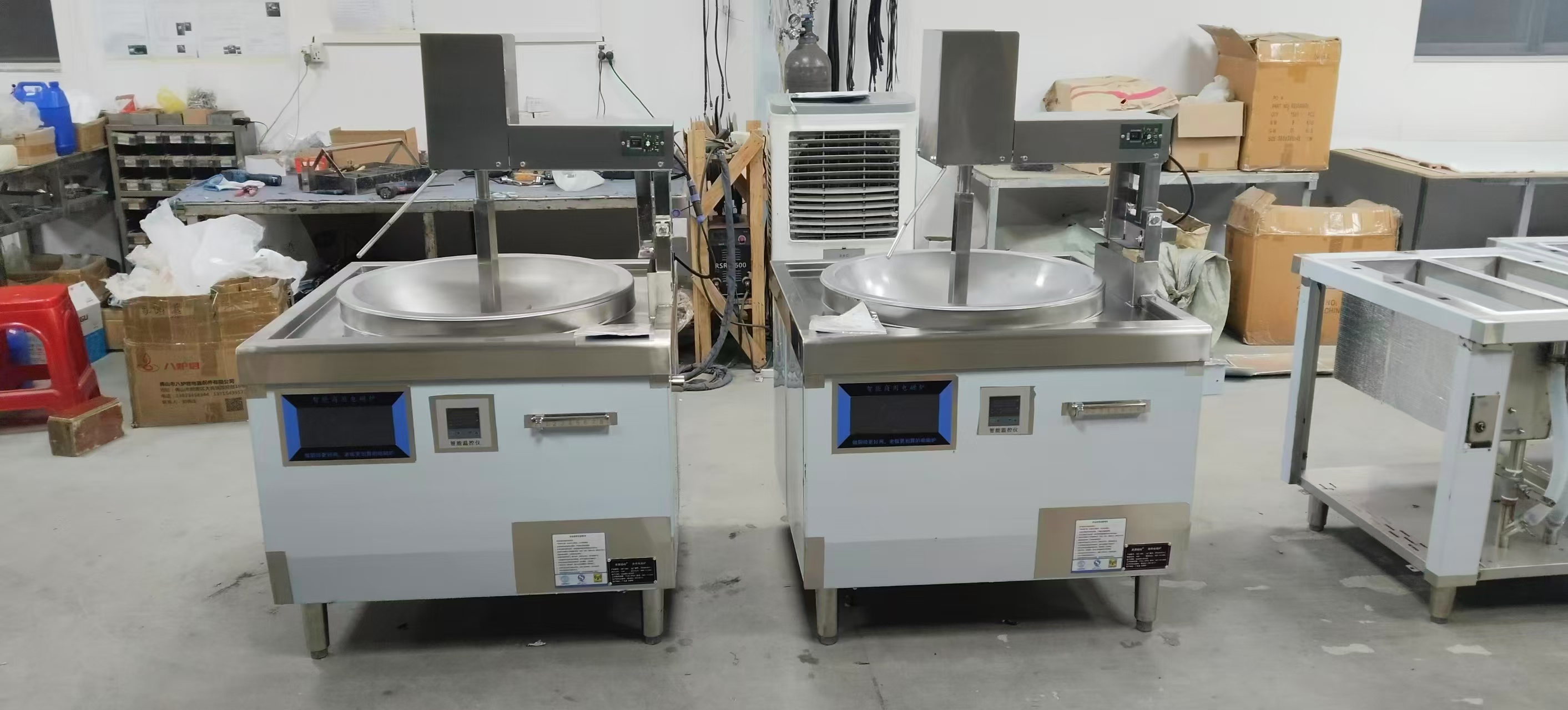 Digital controlled Industrial stoves for food processing plants temperature