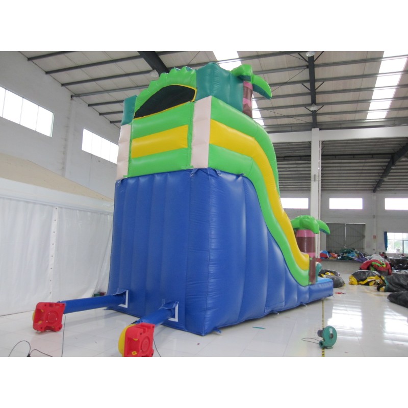 PVC Material Water Slide Inflatable Commercial Adults Kids Size Nice Palm Tree Backyard Inflatable Large Slide