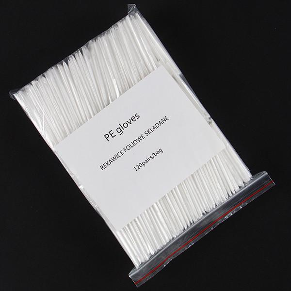 120 Pairs / Bag Ultra Thin Disposable Transparent Pe Plastic Gloves