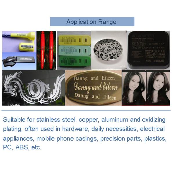 Metal Material Fiber Laser Marking Machine Mini Type With Protective Cover