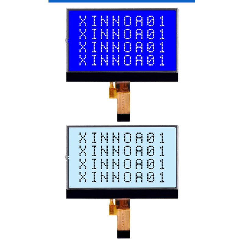 COG12864-27 Blue Film Fstn Material Ffc Module ST7567A 12 PIN COG Matrix LCD Screen