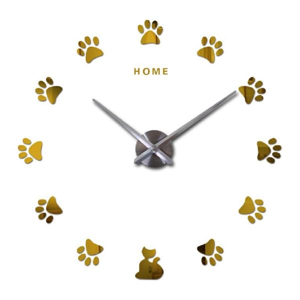 3D Diy Cute Cat Claws Modern Unique Wall Clocks Decor reloj de pared Sticker Living Room Modern Wall Clock
