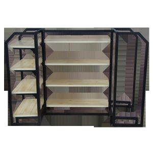 металл высоты глубины 800mm 400mm и деревянные промышленные полки для супермаркета