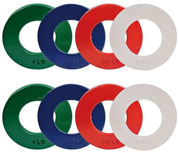 Rubber Barbell Weight Lifting Plates 1/4 LB Cast Iron Gym Plates