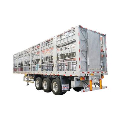 3*13ton Axle Steel Semi Cargo Trailer for Livestock Transport in Nigeria and Australia