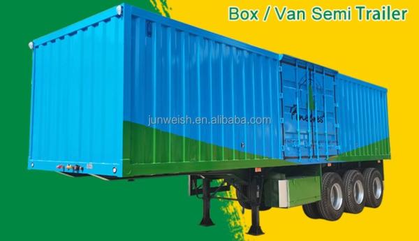 3 Axle 40ft Gooseneck Curtain Side Curtainsider Cargo Wing Open Box Van Box Truck Semi Trailer in HOWO
