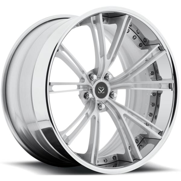 20x9 20x10.5 2PC a forgé le Tesla Model fait sur commande de Chrome 5x120 de roues de jantes d'alliage d'aluminium