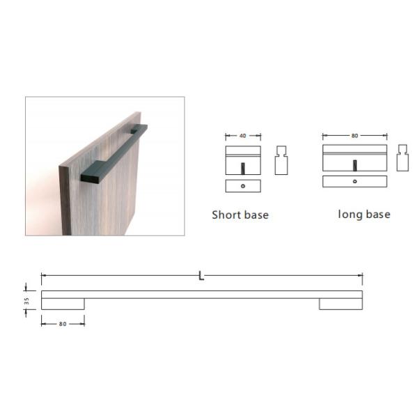 Роскошной тяга кухни спрятанная мебелью регулирует ручки ящика 160mm алюминиевые