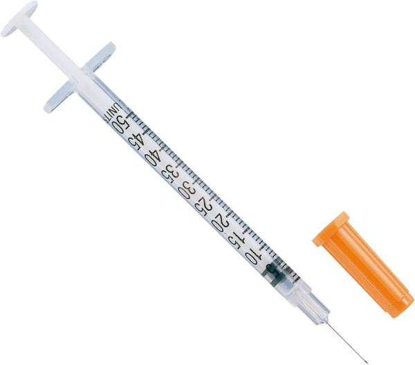 Transparent Disposable Injection Insulin Syringes U-40 EO Gas 1ml 0.5ml