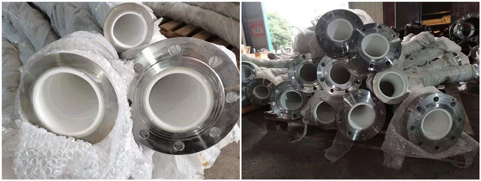Welded Industrial Ceramic Linings Customized Composite Ceramic Pipe