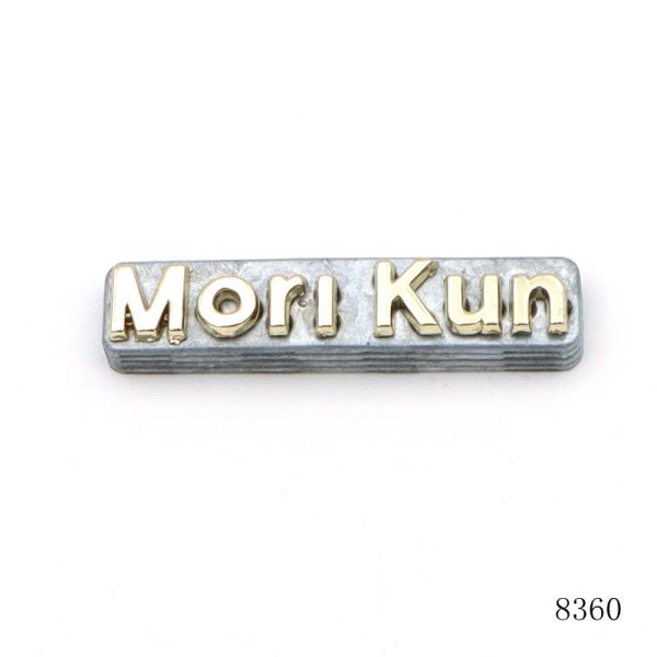 Handbag Hardware Metal Label Logo Custom Metal Letter Logo Plate for Fashion Bag