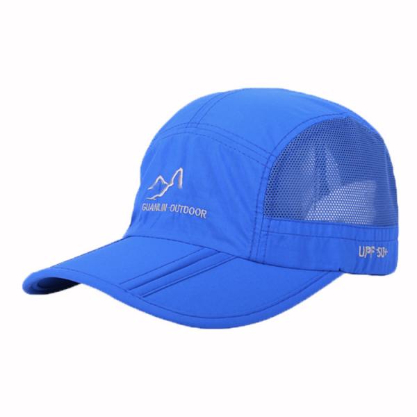 Custom Foldable 5 Panel Camper Hat Stylish Curved Brim Cap 100% Polyester