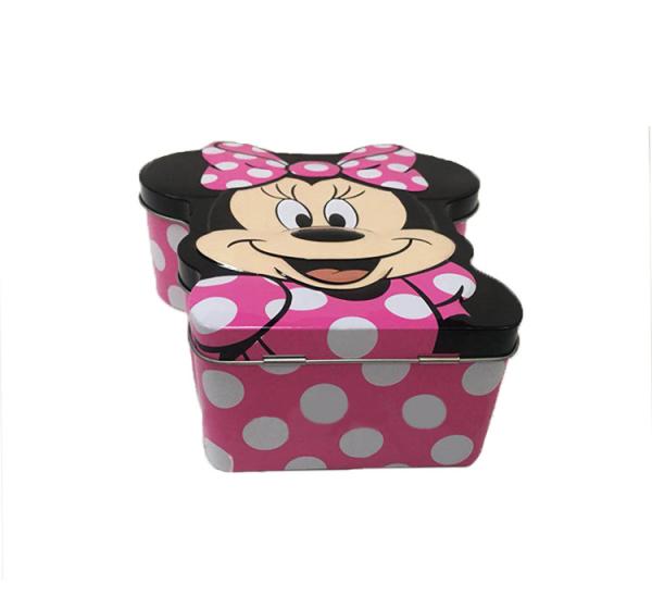 Cartoon Shape Gift Tin Can 203*178*65hmm Personalized Design Accepted